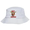 Merry Christmas Longhorn Cow Bucket Hat