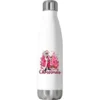 Pink Merry Christmas Black Santa Stainless Steel Water Bottle