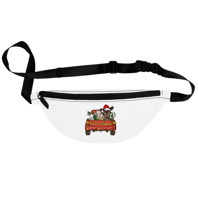 Merry Christmas Truck Farm Animals Fanny Pack 1 Merry Christmas Truck Farm Animals Fanny Pack