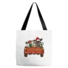 Merry Christmas Truck Farm Animals Tote Bags