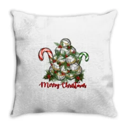Merry Christmas Volleyball Throw Pillow