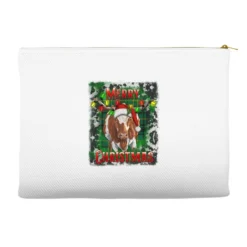 Western Merry Christmas Longhorn Cow Accessory Pouches