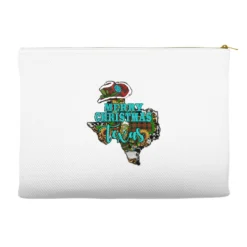 Merry Christmas Texas Map Accessory Pouches