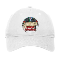Merry Christmas Charolais Bull Adjustable Cap