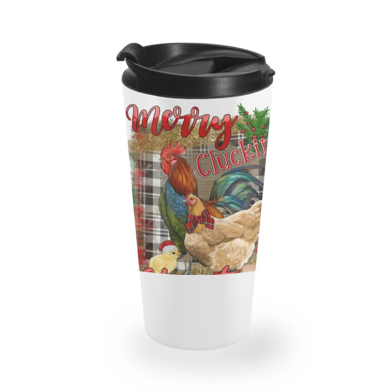 Merry Cluckin' Christmas Travel Mug 1 Merry Cluckin' Christmas Travel Mug