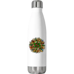 Leopard Christmas Sunflower Stainless Steel Water Bottle