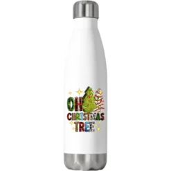 Oh Christmas Tree Christmas Cake Stainless Steel Water Bottle