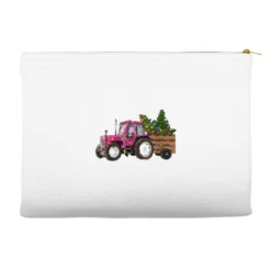 Pink Christmas Farm Tractor Accessory Pouches