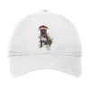 Pitbull With Christmas Lights Adjustable Cap