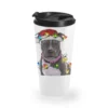 Pitbull With Christmas Lights Travel Mug