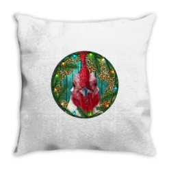 Roaster Head Christmas Throw Pillow