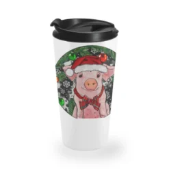Sitting Pig Christmas Travel Mug