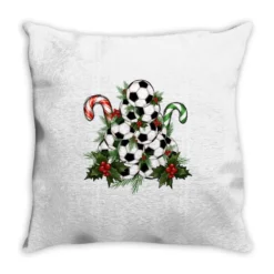 Lightning Soccer Christmas Tree Throw Pillow