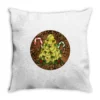 Softball Leopard Christmas Throw Pillow