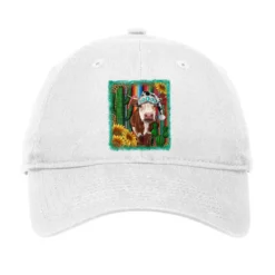 Western Christmas Cow Adjustable Cap