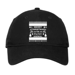 Merry Christmas Ya Filthy Animal Adjustable Cap
