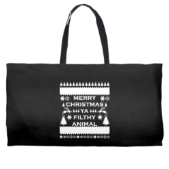 Merry Christmas Ya Filthy Animal Weekender Totes