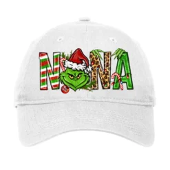 Nana Grinch Christmas Adjustable Cap
