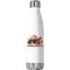 Christmas Orange Tractor With Santa And Snowman Stainless Steel Water Bottle