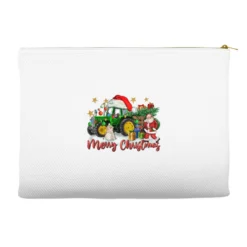 Christmas Green Tractor With Santa And Snowman Accessory Pouches