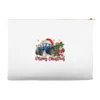 Christmas Blue Tractor With Santa And Snowman Accessory Pouches