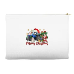 Christmas Blue Tractor With Santa And Snowman Accessory Pouches