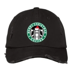 Christmas With Coffee Vintage Cap