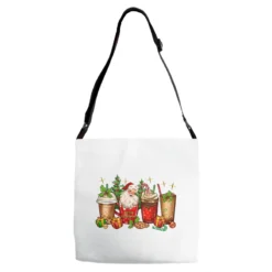 Christmas Santa Coffee Cups Adjustable Strap Totes