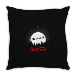 Christmas Contrast Moonlight Throw Pillow