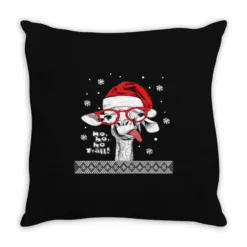 Ugly Christmas Llama Santa Xmas Llama Alpaca G Throw Pillow