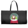 Snow Globe Santa Claus Christmas Tree Believe Xmas Weekender Totes