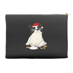 Santa English Bulldog Cookie Christmas Dog Lov Accessory Pouches