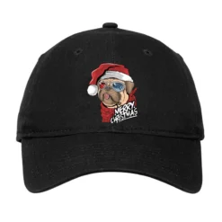 Santa Pug Christmas Merry Pugmas Dog Lover Xma Adjustable Cap