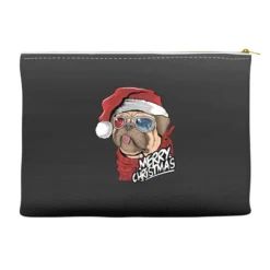 Santa Pug Christmas Merry Pugmas Dog Lover Xma Accessory Pouches