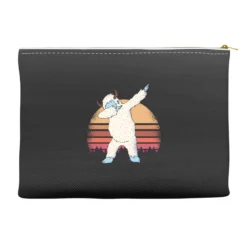 Retro Vintage Dabbing Yeti Snowman Funny Christmas Accessory Pouches