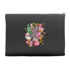 Pink Christmas Lightning Bolt Accessory Pouches