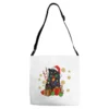Black Cat Meowy Christmas Adjustable Strap Totes