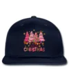 Pink Christmas Trees Printed Hat