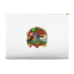Christmas Party And Chickens Accessory Pouches