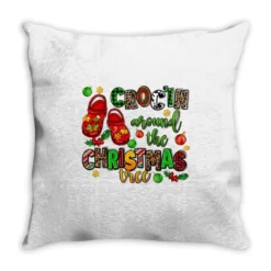 Croc'in Around The Christmas Tree Throw Pillow