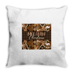 Melanin Christmas Throw Pillow