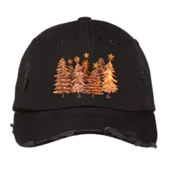 Melanin Christmas Trees With Lights Vintage Cap