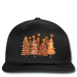 Melanin Christmas Trees With Lights Printed Hat