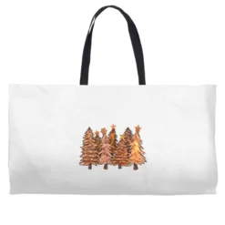 Melanin Christmas Trees With Lights Weekender Totes