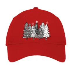 Black And White Christmas Trees With Lights Adjustable Cap