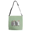 Black And White Christmas Trees With Lights Adjustable Strap Totes