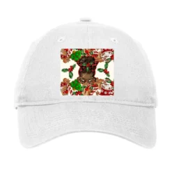 Afro Messy Bun Christmas Adjustable Cap