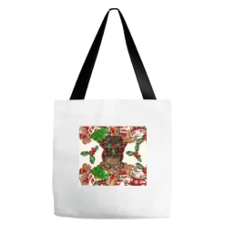 Afro Messy Bun Christmas Tote Bags