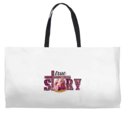 Pink Christmas True Story Holy Family Weekender Totes