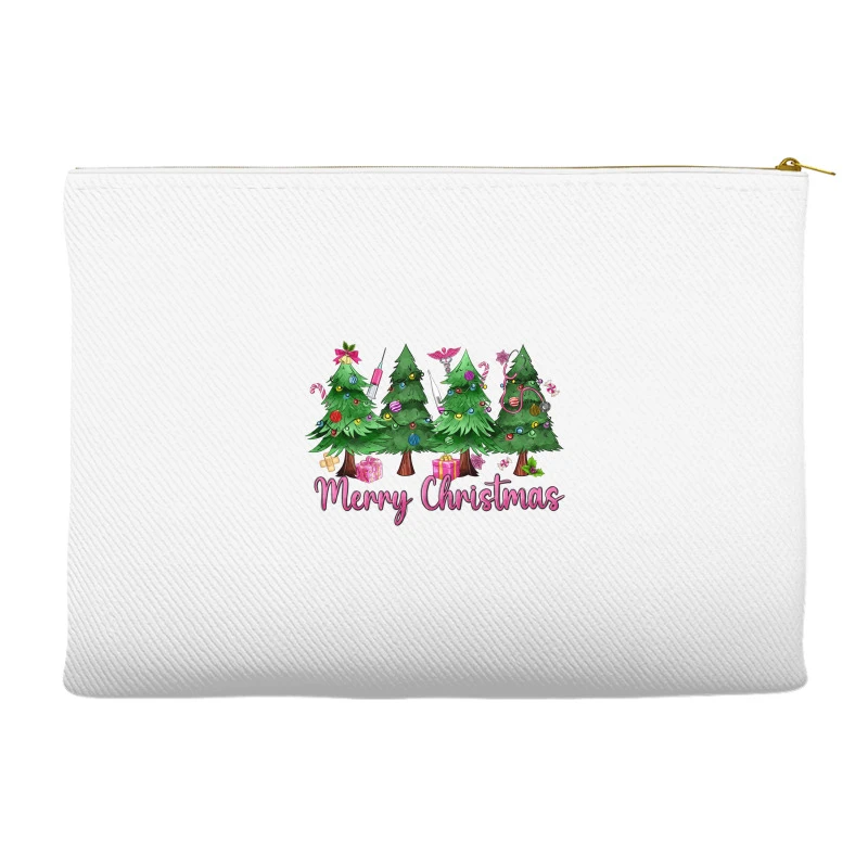 Merry Christmas Nurse Trees Accessory Pouches 1 Merry Christmas Nurse Trees Accessory Pouches